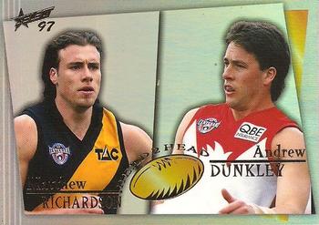 1997 Select AFL Ultimate Series - Head 2 Head #H2H12 Matthew Richardson / Andrew Dunkley Front